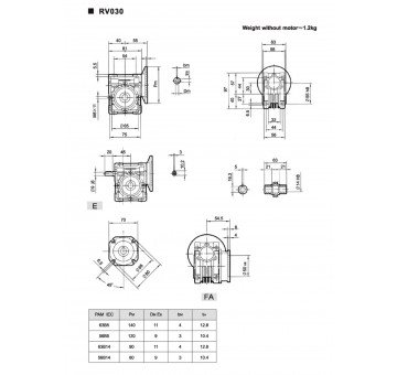 чертеж NMRV030-10-63B14