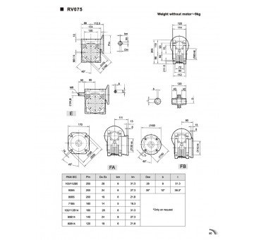 чертеж NMRV075-40-35-1.1-B3