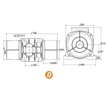 чертеж MV3000/1 площадочный вибратор Guangling