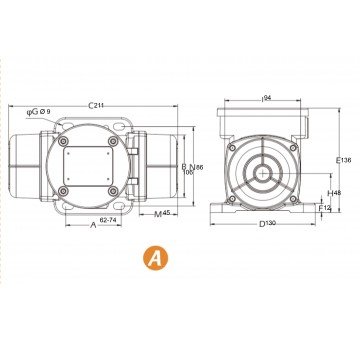 чертеж MV40/15 площадочный вибратор Guangling