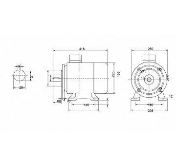 чертеж MS 112M-2.2кВт-6 (B35) Электродвигатель
