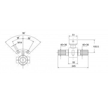 чертеж XLR040B020T44 Опора промежуточная