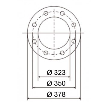 чертеж XKF351/L Фланец