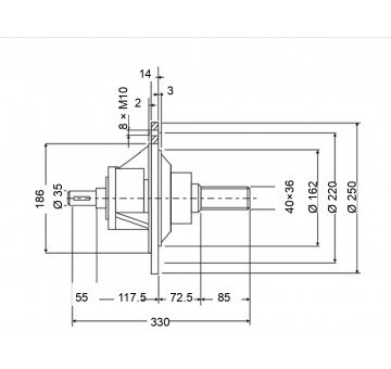 чертеж XTB168/L