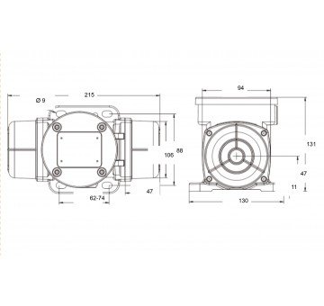 чертеж MV60/3M площадочный вибратор Guangling