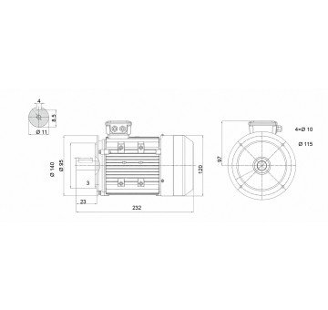 чертеж MS632 0.37кВт-2 B5