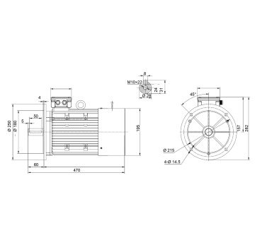 чертеж MSEJ100L1-4 3/1500 IMB5